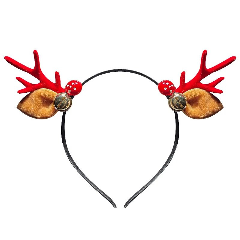 2024. gada jauns Ziemassvētku Sens Brieža raga matu lente Sieviešu Ziemassvētku vecīša matu lente Galvassegas Svētku kleita Galvas lenta Matu lente Galvassegas