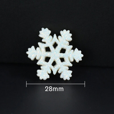 20 db 20 mm-es 28 mm-es karácsonyi díszek gyanta csillogó fehér hópehely gyanta lapos hátú barkácsoláshoz, kézművesekhez Kiegészítők újévi ajándék dekoráció