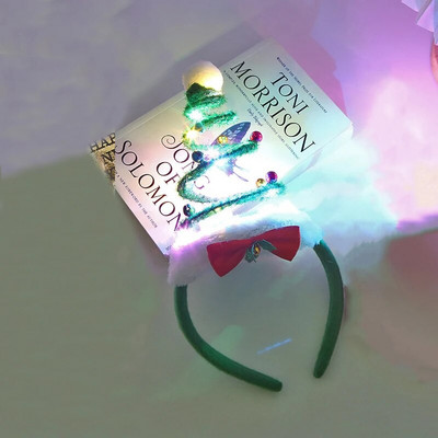 Božićno drvce Svjetleća traka za kosu Snježna pahuljica Jelenji rog Božićno drvce Traka za glavu Djeda Božićnjaka Zvono Djeda Božićnjaka Dodaci za kosu Sretan božićni poklon