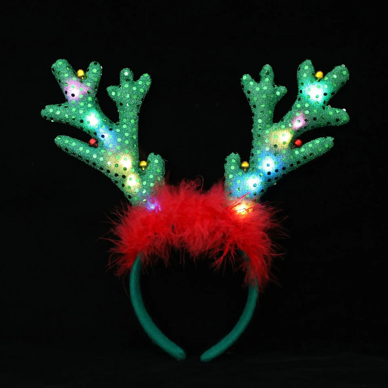 Božićno drvce Svjetleća traka za kosu Snježna pahuljica Jelenji rog Božićno drvce Traka za glavu Djeda Božićnjaka Zvono Djeda Božićnjaka Dodaci za kosu Sretan božićni poklon