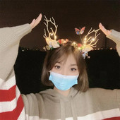 Ziemassvētku galvas saite matu stīpa meitenēm plīša ziemeļbriežu ragi briežu ausu matu aksesuāri Ziemassvētku dāvana Ziemassvētku matu stīpa galvas saite