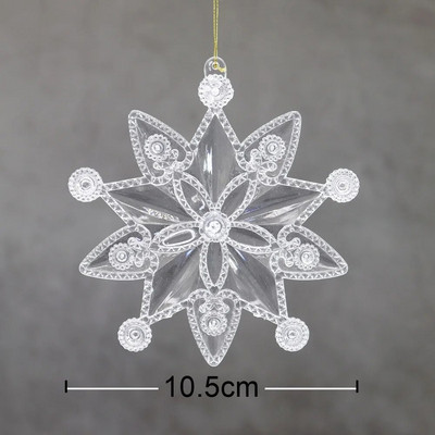 2PCS prozirne pahuljice privjesak za božićno drvce ramazanski ukras za dekor kućne sobe uskrsni ukras novogodišnji dar Navidad