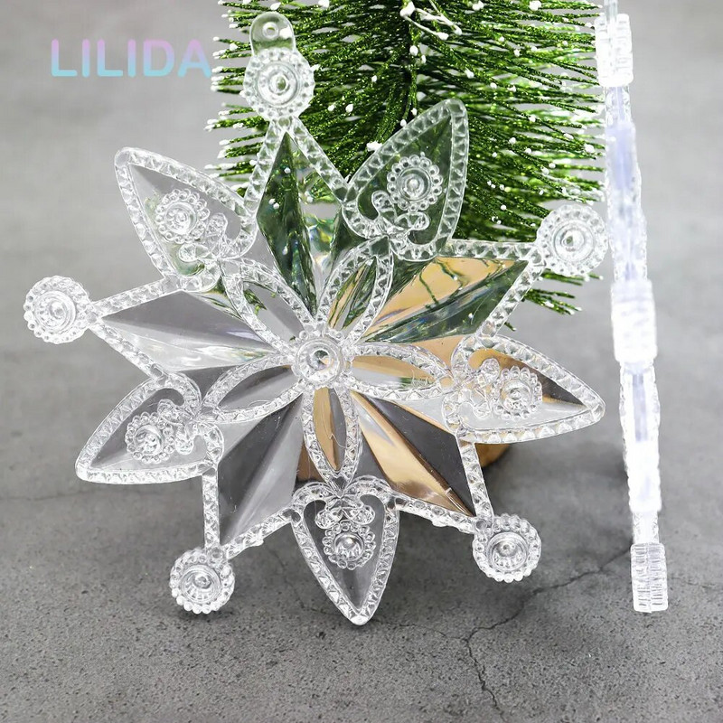 2PCS prozirne pahuljice privjesak za božićno drvce ramazanski ukras za dekor kućne sobe uskrsni ukras novogodišnji dar Navidad