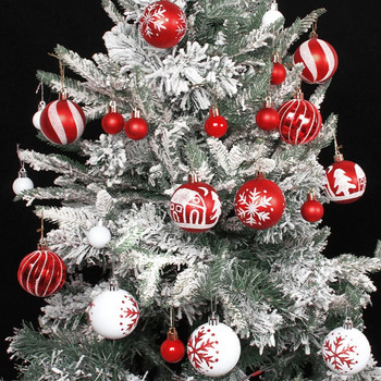 44 τμχ Χριστουγεννιάτικο δέντρο Μπιλιμπίδια Μπάλες Χριστουγεννιάτικες μπάλες με χριστουγεννιάτικες φυσαλίδες Δημιουργικές ζωγραφισμένες χριστουγεννιάτικες μπάλες με κρεμαστό κόσμημα για το σπίτι Διακόσμηση για το γαμήλιο δέντρο
