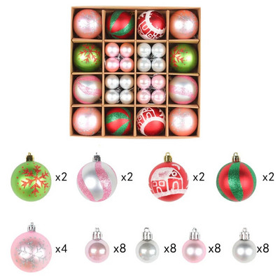 44db karácsonyfa díszgolyók karácsonyi buborékgolyók kreatív festett karácsonyi medál golyók otthoni parti esküvői fa dekoráció
