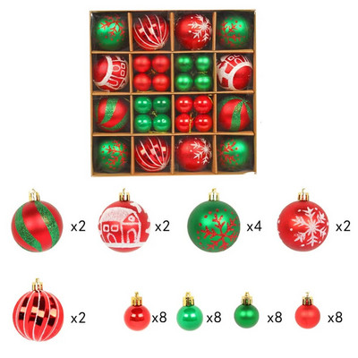 44db karácsonyfa díszgolyók karácsonyi buborékgolyók kreatív festett karácsonyi medál golyók otthoni parti esküvői fa dekoráció