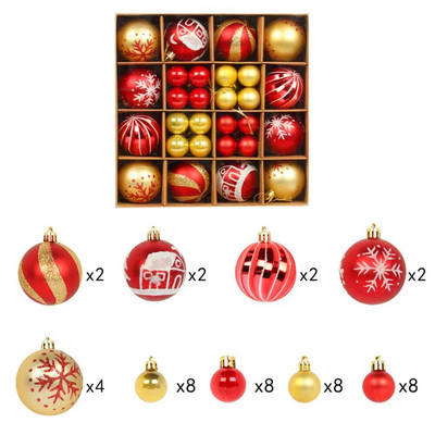 44db karácsonyfa díszgolyók karácsonyi buborékgolyók kreatív festett karácsonyi medál golyók otthoni parti esküvői fa dekoráció