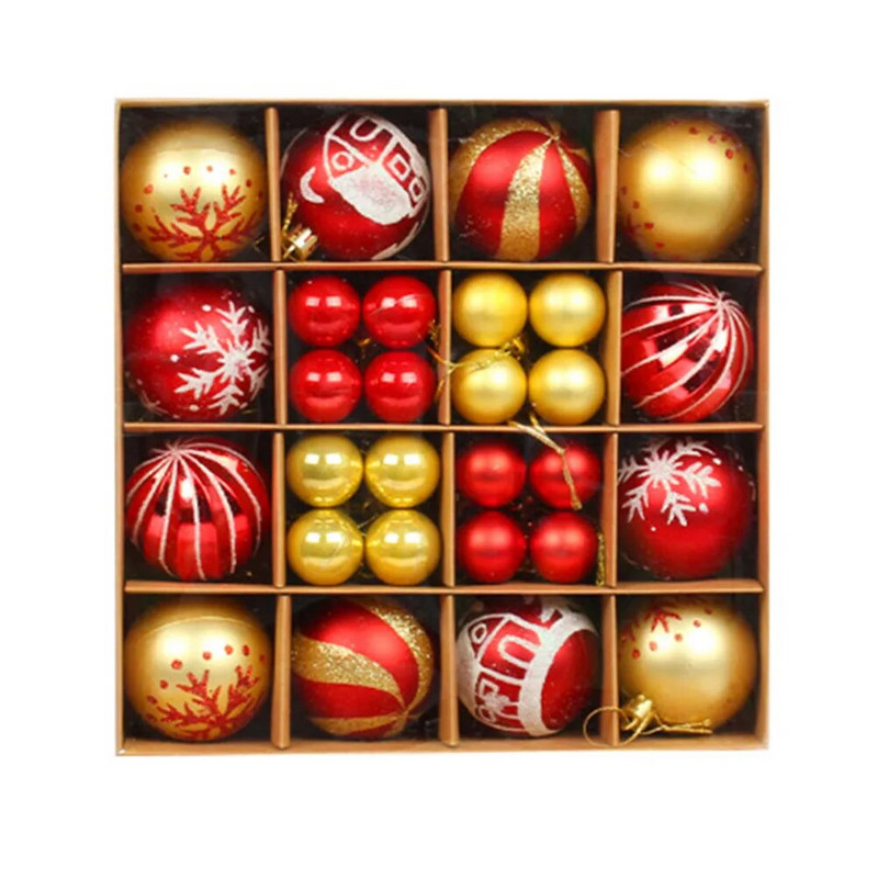 44db karácsonyfa díszgolyók karácsonyi buborékgolyók kreatív festett karácsonyi medál golyók otthoni parti esküvői fa dekoráció