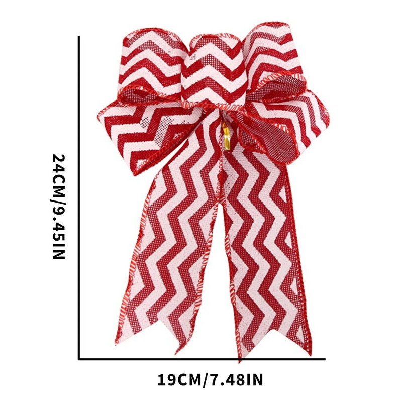 Jõulukaared Jõulupuu linane ruuduline vibusõlm Käsitsi valmistatud kinkekarbi pakkimine Dekoratiivsed vibud uusaasta kodukaunistus