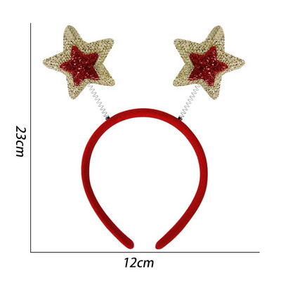 Boldog karácsonyt fejpántok Xmas Tree Deep Star Mikulás Bling Gyerekek Fejpántok Felnőtteknek Hajkiegészítők Barkácsolás karácsonyi parti dekoráció