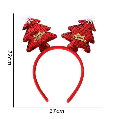 Boldog karácsonyt fejpántok Xmas Tree Deep Star Mikulás Bling Gyerekek Fejpántok Felnőtteknek Hajkiegészítők Barkácsolás karácsonyi parti dekoráció