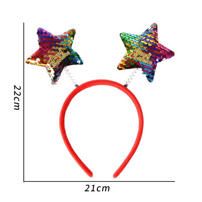 Boldog karácsonyt fejpántok Xmas Tree Deep Star Mikulás Bling Gyerekek Fejpántok Felnőtteknek Hajkiegészítők Barkácsolás karácsonyi parti dekoráció