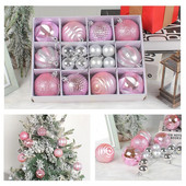 Set ukrasa za božićno drvce od 6 cm i 26 komada, nelomljive nelomljive plastične šarene kuglice Božićni ukrasi