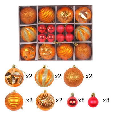 Set ukrasa za božićno drvce od 6 cm i 26 komada, nelomljive nelomljive plastične šarene kuglice Božićni ukrasi