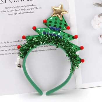 Зелени коледни ленти за глава Noel Xmas Tree Headgear Merry Christmas лента за коса Christmas Gifts Честита Нова Година