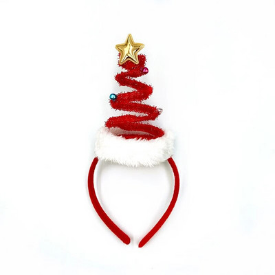 Traka za glavu za božićno drvce Zelena crvena kapa Djeda Mraza Pokrivala za glavu Xmas Tree traka za kosu Navidad Natal Merry Chritmas Gift Dekoracija za kosu