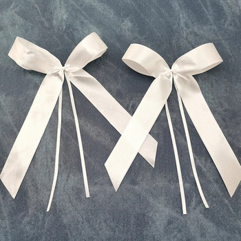 (50 бр./опаковка) 20 см бяла ръчно изработена панделка за момиче Аксесоари за фиби Колокация на дрехи Празнични подаръци Сватбена украса