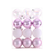 24 komada kuglica s kuglicama za božićno drvce Božićna kuglica s mjehurićima u boji Ručno oslikane božićne kuglice s privjescima Festivalski blagdanski ukras za dom