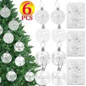 6kom/kutija Božićna kuglica Ukras za božićno drvce Viseći ukrasi za uređenje doma Vjenčanje Nova godina Dodaci za privjeske Navidad