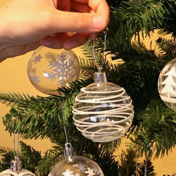 6 τμχ/Κουτί Χριστουγεννιάτικη μπάλα Διακόσμηση Χριστουγεννιάτικου Δέντρου Κρεμαστά στολίδια για διακόσμηση σπιτιού Γάμος Πρωτοχρονιά Αξεσουάρ Κρεμαστό κόσμημα Navidad