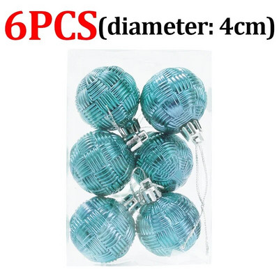 6kom/kutija Božićna kuglica Ukras za božićno drvce Viseći ukrasi za uređenje doma Vjenčanje Nova godina Dodaci za privjeske Navidad