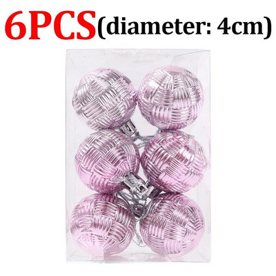 6kom/kutija Božićna kuglica Ukras za božićno drvce Viseći ukrasi za uređenje doma Vjenčanje Nova godina Dodaci za privjeske Navidad