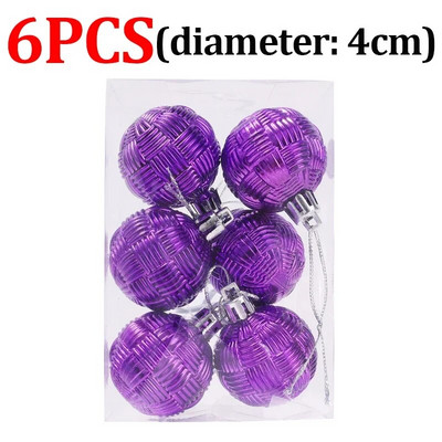 6kom/kutija Božićna kuglica Ukras za božićno drvce Viseći ukrasi za uređenje doma Vjenčanje Nova godina Dodaci za privjeske Navidad