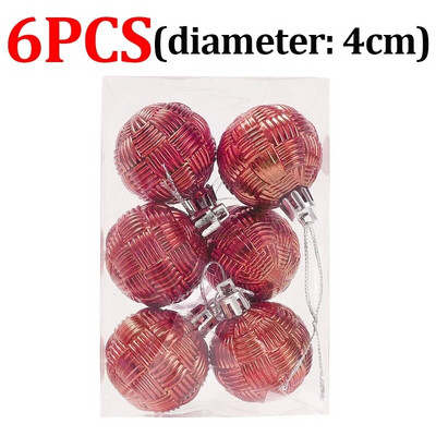 6kom/kutija Božićna kuglica Ukras za božićno drvce Viseći ukrasi za uređenje doma Vjenčanje Nova godina Dodaci za privjeske Navidad