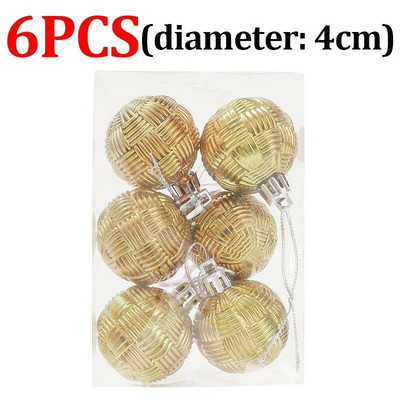 6kom/kutija Božićna kuglica Ukras za božićno drvce Viseći ukrasi za uređenje doma Vjenčanje Nova godina Dodaci za privjeske Navidad