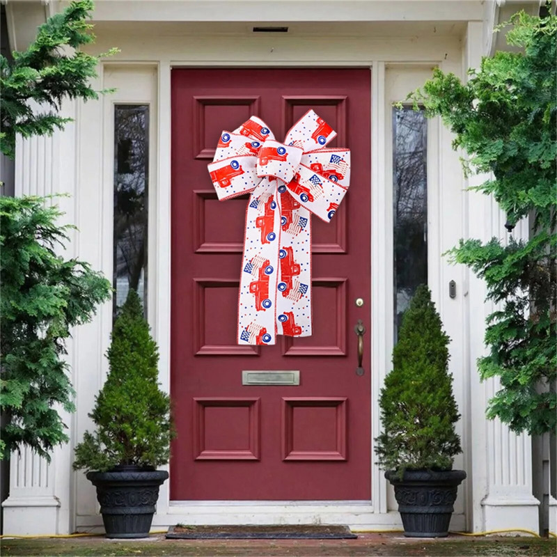 Dan neovisnosti Dan nezavisnosti Vijenac Zvijezda/automobil s velikom mašnom Dan neovisnosti Viseći vijenac za ulazna vrata, prozor, zidni ukras