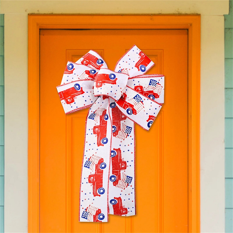 Dan neovisnosti Dan nezavisnosti Vijenac Zvijezda/automobil s velikom mašnom Dan neovisnosti Viseći vijenac za ulazna vrata, prozor, zidni ukras