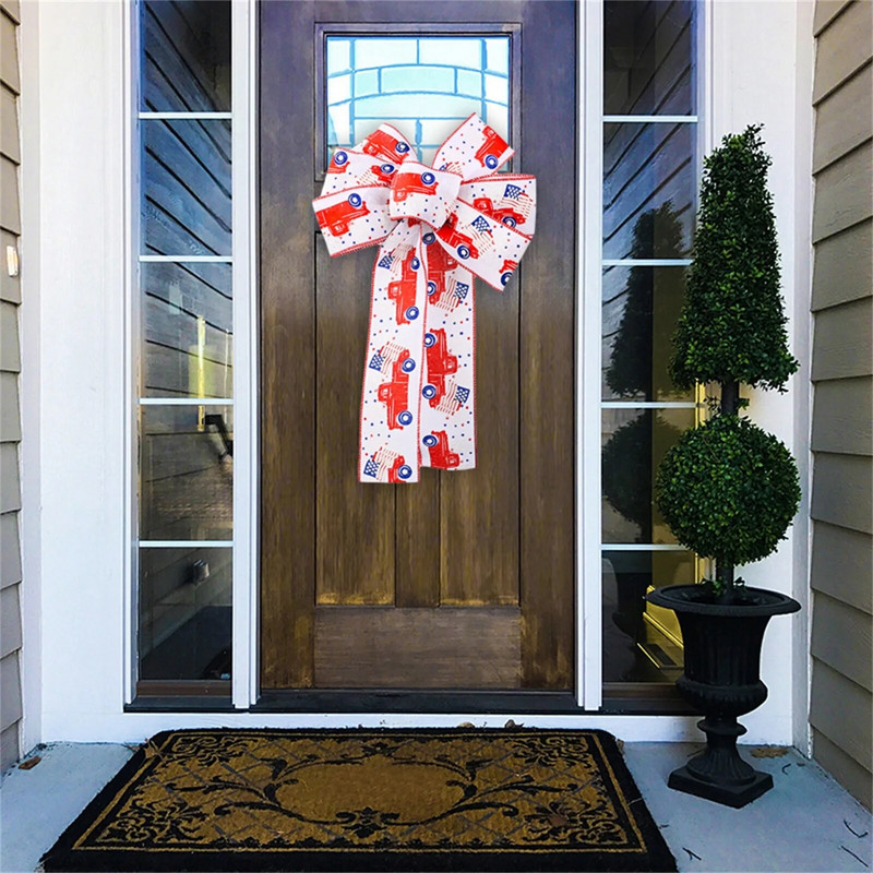 Dan neovisnosti Dan nezavisnosti Vijenac Zvijezda/automobil s velikom mašnom Dan neovisnosti Viseći vijenac za ulazna vrata, prozor, zidni ukras