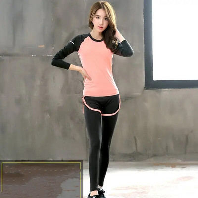 ženska sportska odjeća za jogu, trenirka, majice dugih rukava, trenirka + hlače, trčanje, trčanje, ležerno fitness, vježbanje, set za jogu, sportsko odijelo