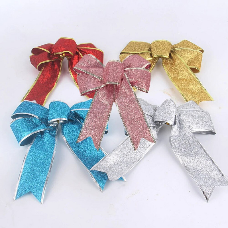 5 tk Suured jõuluvibud Kaunistused Jõulupuu Garland Vibusõlme Rippkaunistused Kodupeoks Kaminakaunistus 22x21cm