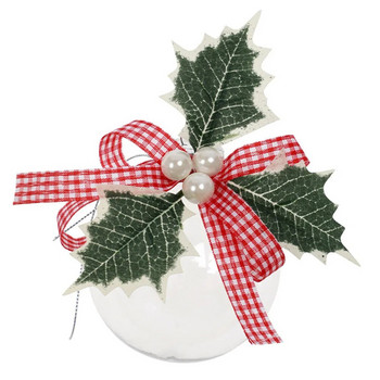 6Pcs Коледна прозрачна топка Пластмасова коледна елха Кутия с топки Bauble Ornament Сватбен подарък Подарък Парти Navidad Home Decor