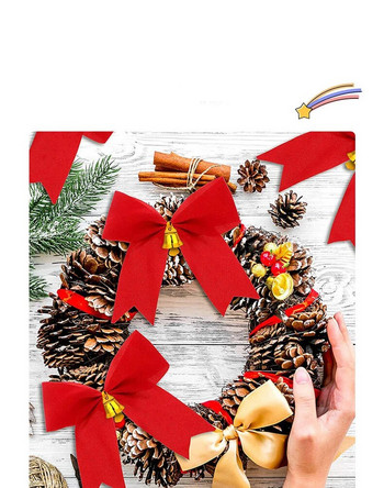 Коледна украса Камбанки Панделки Коледна атмосфера Създаване на декорации Орнаменти за коледно дърво Висулка Кутия за подаръци Аксесоари