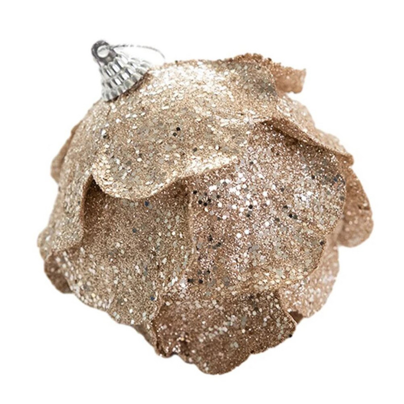1db 8 cm-es hab karácsonyi labda karácsonyfadíszítéshez esküvői szertartás Menyasszonyi zuhanyparti Otthoni kerti dekorációs eszközök