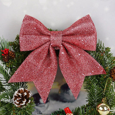 21x18cm Crvena božićna mašna Ukras za kućno božićno drvce Viseća mašna Božićni vijenac Dekor Nova godina Noel Mašna na poklon