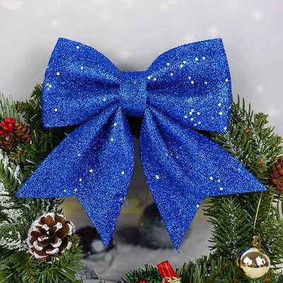 21x18cm Crvena božićna mašna Ukras za kućno božićno drvce Viseća mašna Božićni vijenac Dekor Nova godina Noel Mašna na poklon