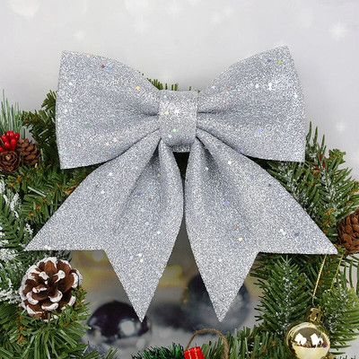 21x18cm Crvena božićna mašna Ukras za kućno božićno drvce Viseća mašna Božićni vijenac Dekor Nova godina Noel Mašna na poklon