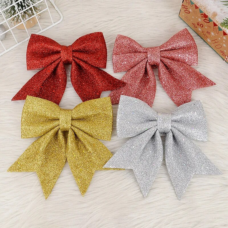 21x18cm Crvena božićna mašna Ukras za kućno božićno drvce Viseća mašna Božićni vijenac Dekor Nova godina Noel Mašna na poklon