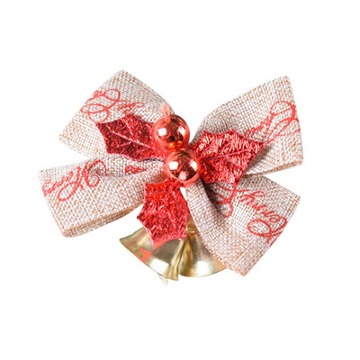 Svjetlucava božićna vrpca, mašna sa zvončićima, ukrasi za božićno drvce, viseći ukrasi za zabave, vijenci, božićni ukrasi s mašnama