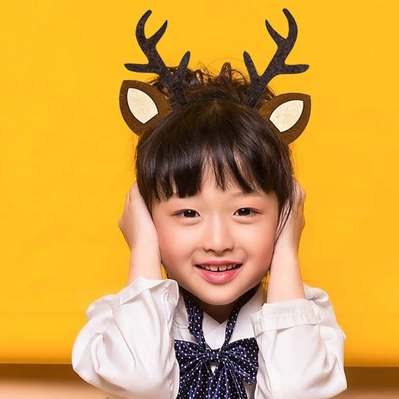 Traka za kosu od sobova, rogova, božićnih rogova, jelena, životinja, vrpca za kosu, traka za kosu, losova traka, rog, blagdanski obruč, Pokrivalo za glavu od jelena