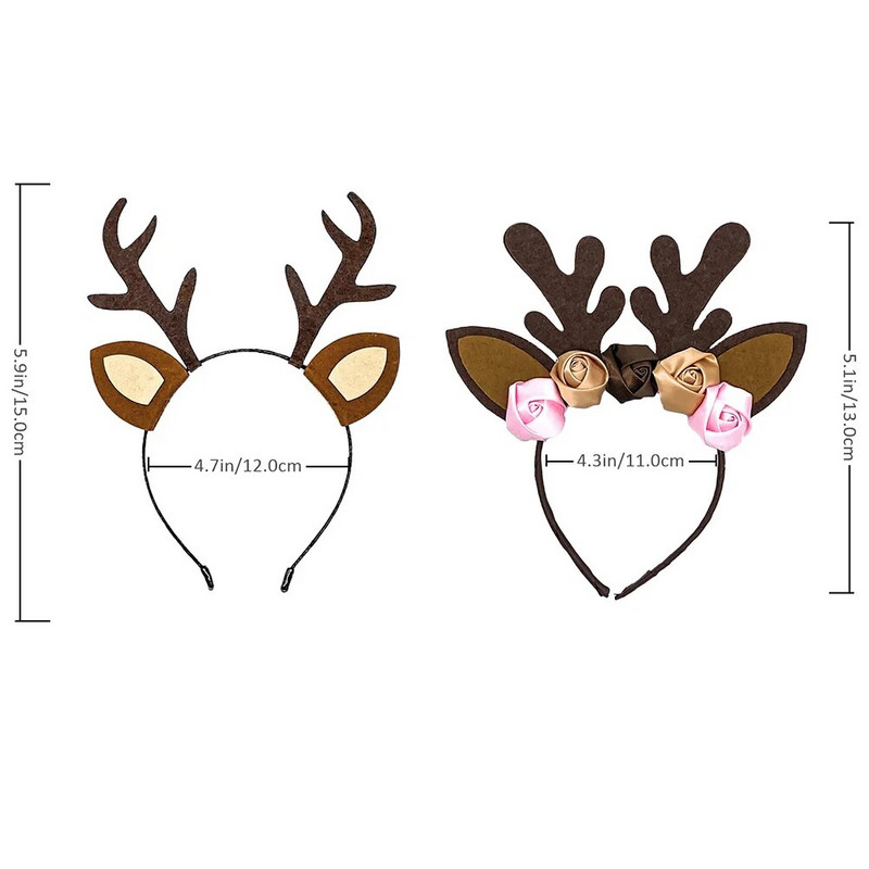 Traka za kosu od sobova, rogova, božićnih rogova, jelena, životinja, vrpca za kosu, traka za kosu, losova traka, rog, blagdanski obruč, Pokrivalo za glavu od jelena