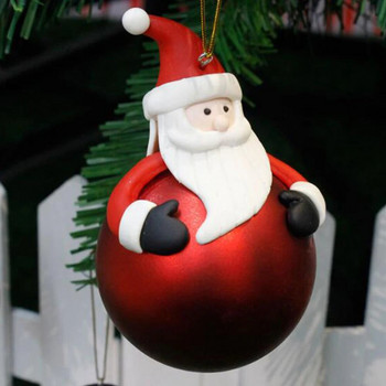 1 ΤΕΜ. Χριστουγεννιάτικη μπάλα κινουμένων σχεδίων πολύχρωμες μπάλες Χαριτωμένα κρεμαστά για χριστουγεννιάτικο δέντρο από πολυμερές πηλό γκλίτερ μπιχλιμπίδια Χριστουγεννιάτικη διακόσμηση
