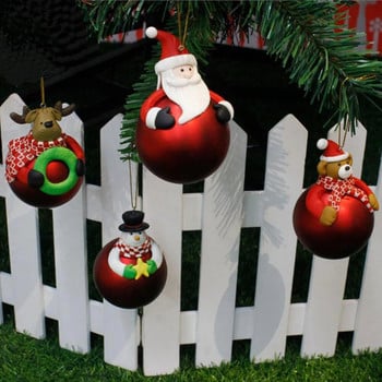 1 ΤΕΜ. Χριστουγεννιάτικη μπάλα κινουμένων σχεδίων πολύχρωμες μπάλες Χαριτωμένα κρεμαστά για χριστουγεννιάτικο δέντρο από πολυμερές πηλό γκλίτερ μπιχλιμπίδια Χριστουγεννιάτικη διακόσμηση
