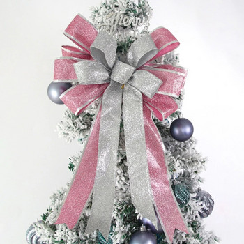 Μεγάλο χριστουγεννιάτικο φιόγκο 41cm Διακοσμητικό χριστουγεννιάτικο δέντρο με παπιγιόν Κρεμαστό ντεκόρ Πρωτοχρονιάς Χριστουγεννιάτικο Δώρο Φιόγκοι Διακοσμητικά σπιτιού