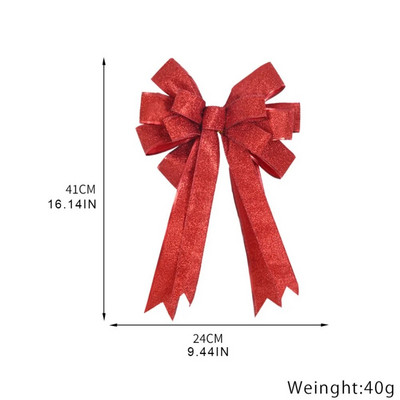 41 cm-es nagy karácsonyi masni karácsonyfadísz csípős függő függő újévi dekoráció karácsonyi ajándék masni parti otthoni díszek