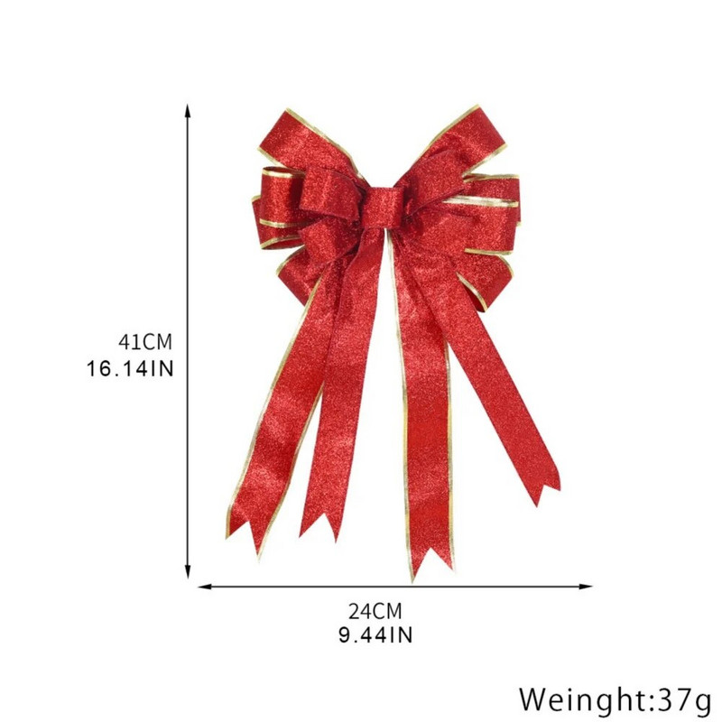 41 cm-es nagy karácsonyi masni karácsonyfadísz csípős függő függő újévi dekoráció karácsonyi ajándék masni parti otthoni díszek