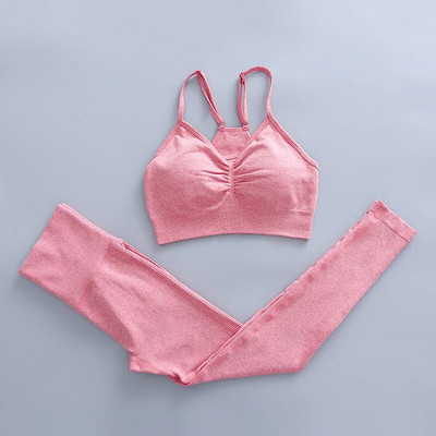 Ženska sportska odjeća Bešavni set za fitness jogu Grudnjak za trčanje Odjeća za teretanu Sportske majice Push Up Crop Top Tajice visokog struka Sportsko odijelo